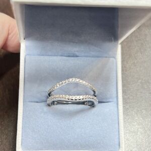 Newshe Ring Wrap Guard Enhancer for Engagement Ring AAAAA CZ 925 Sterling Size 9